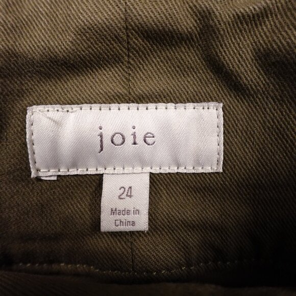 Joie High Rise Skinny Button Fly Pants Olive Green Size 24 – 25" Inseam - Picture 4 of 12